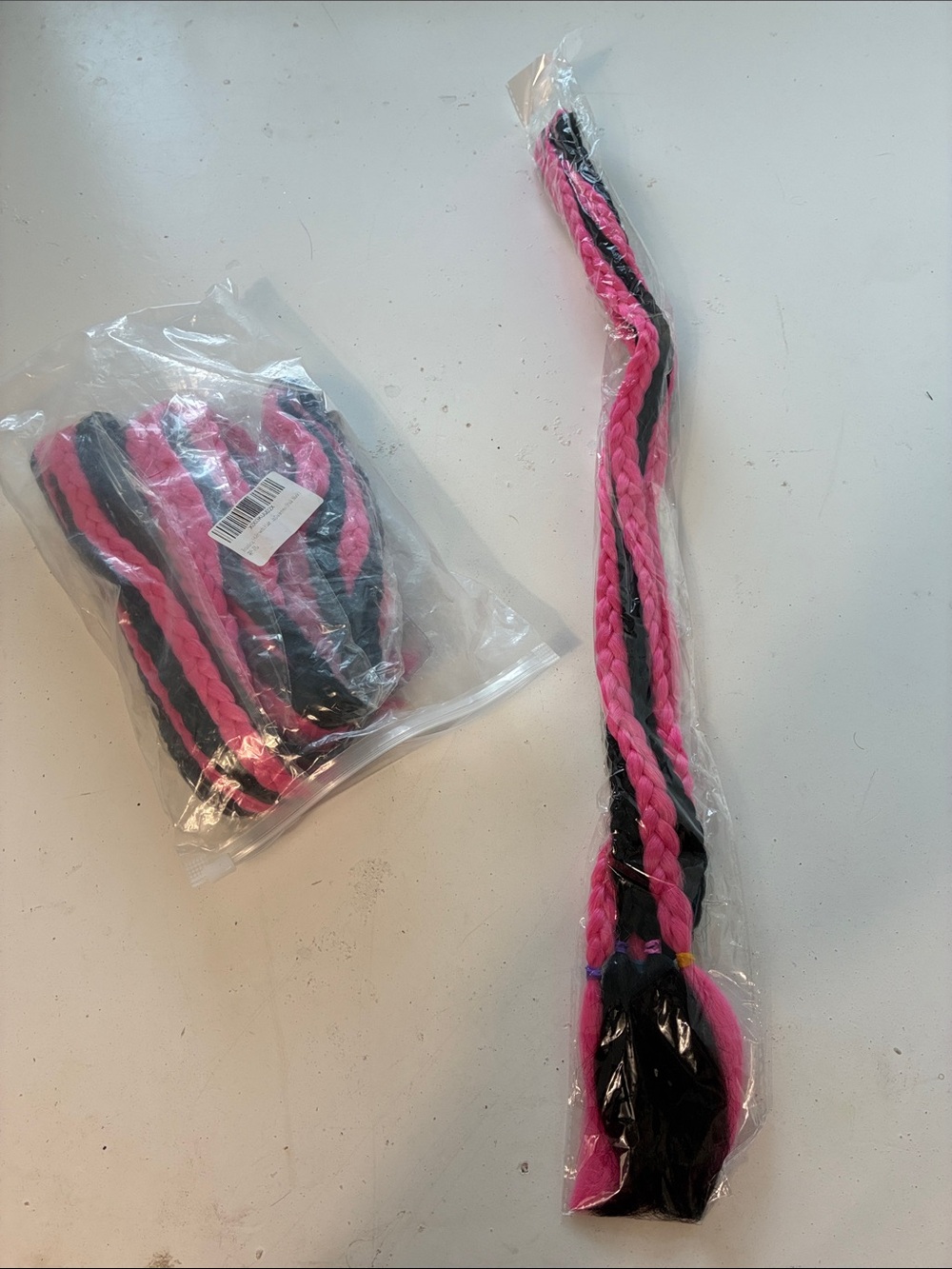 Pink and Black Braiding Boxed Braids Extension Glow in the Dark